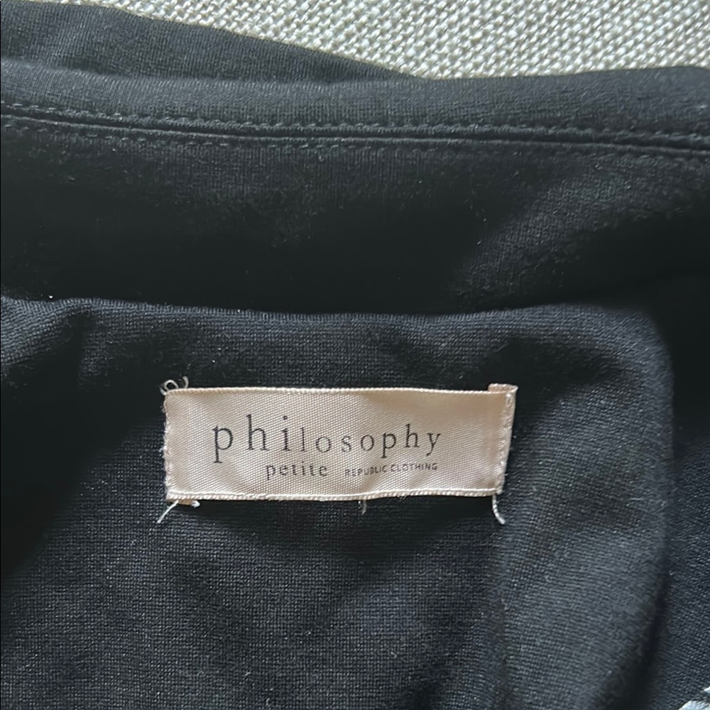 Philosophy Black Knit Blazer with Open Front Design - Picture 7 of 10